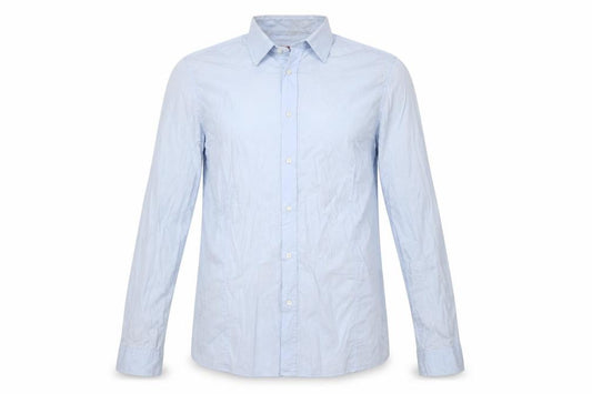 Front view of Hugo Boss Men's Blue Slim Fit Long Sleeve Cotton Shirt M
