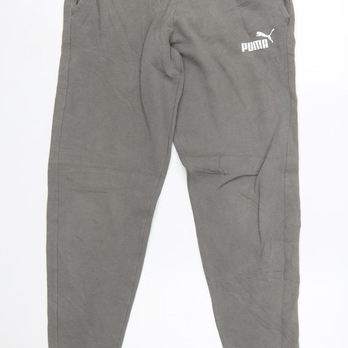 Puma Men's Grey Jogger Sweatpants Size S Elastic Waist