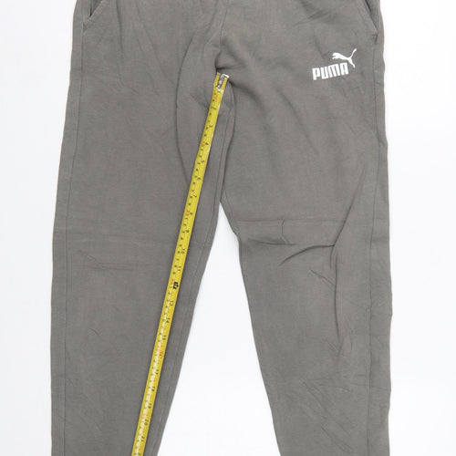 Puma Men's Grey Jogger Sweatpants Size S Elastic Waist