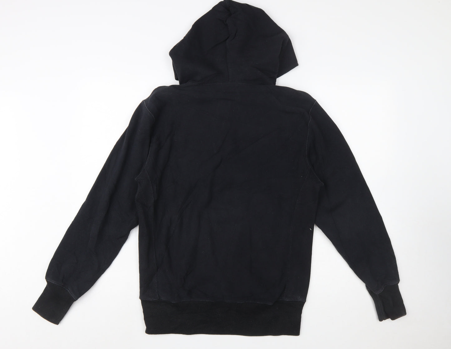 Champion Men Black Reverse Weave 1/2 Zip Hoodie Medium Sportswear