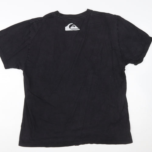 Quiksilver Men's Black XL Surf Graphic Vintage Cotton T-Shirt