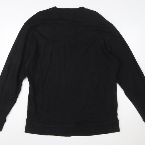 Jack & Jones Originals Men's Black 2XL Graphic Flower Crew Sweatshirt