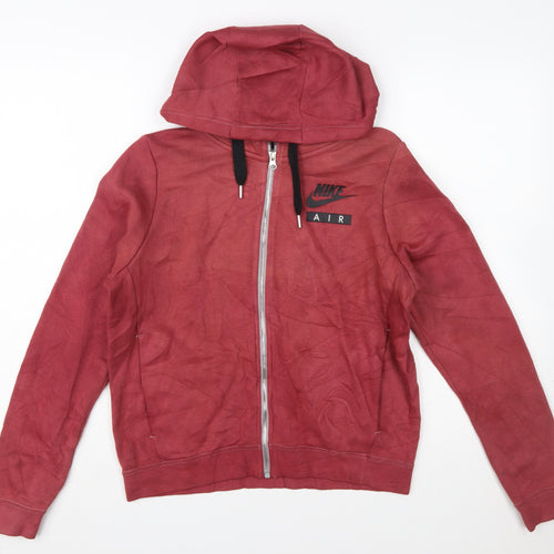 Nike Air Mens Red Full Zip Hoodie Size S Regular Fit