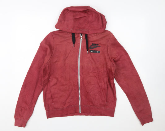 Nike Air Mens Red Full Zip Hoodie Size S Regular Fit