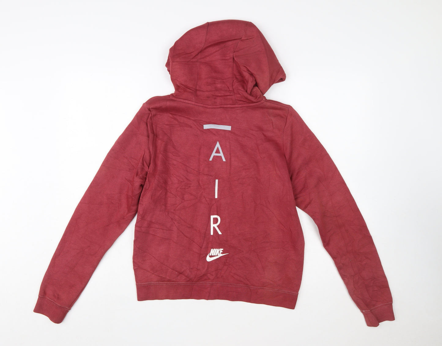 Nike Air Mens Red Full Zip Hoodie Size S Regular Fit
