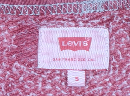 Levi's Men's Red Crew Neck Pullover Sweatshirt Size S