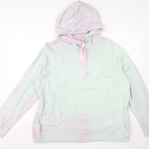 Under Armour Womens Mint Pink Hoodie XL Loose Fit Pullover Cotton Blend