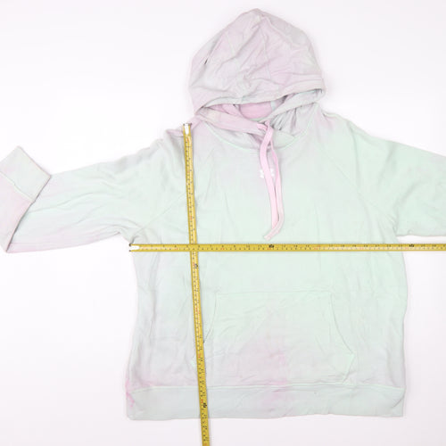 Under Armour Womens Mint Pink Hoodie XL Loose Fit Pullover Cotton Blend