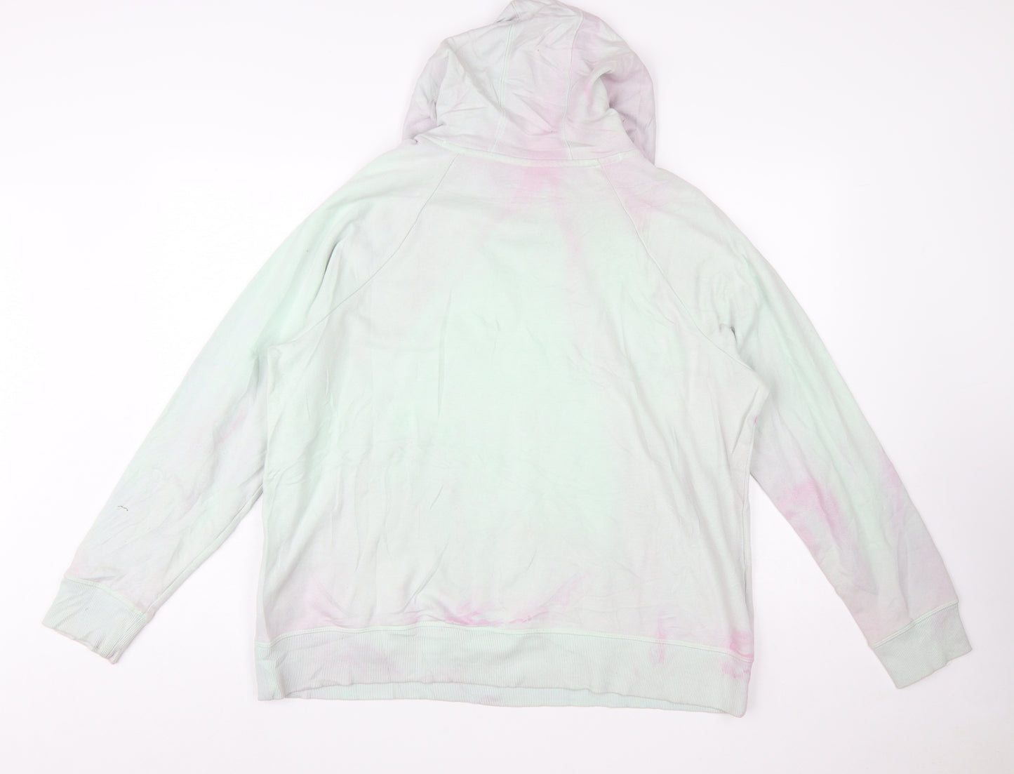 Under Armour Womens Mint Pink Hoodie XL Loose Fit Pullover Cotton Blend