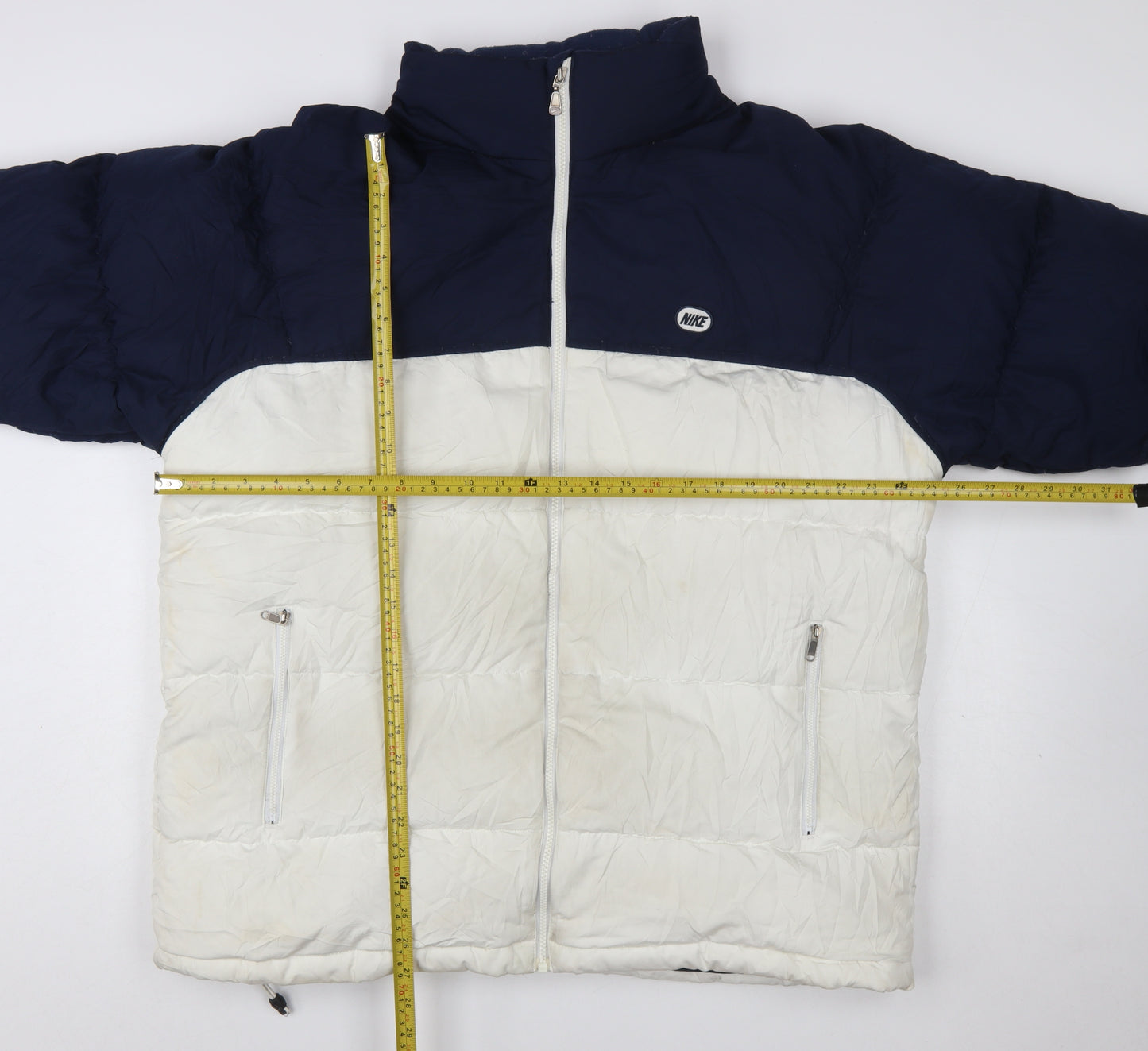 Nike Men's Blue White XL Puffer Jacket Insulated Winter Coat