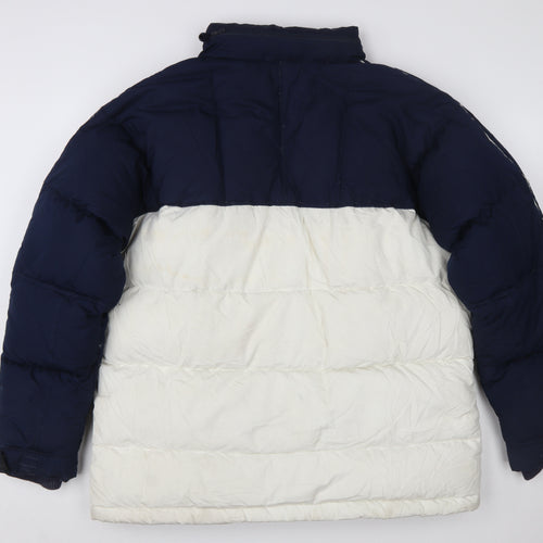 Nike Men's Blue White XL Puffer Jacket Insulated Winter Coat