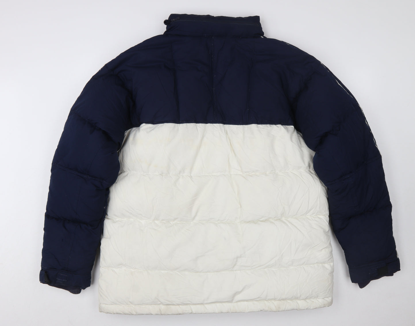 Nike Men's Blue White XL Puffer Jacket Insulated Winter Coat