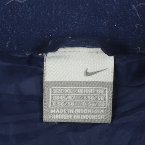 Nike Men's Blue White XL Puffer Jacket Insulated Winter Coat
