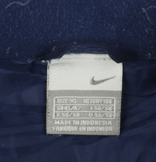 Nike Men's Blue White XL Puffer Jacket Insulated Winter Coat