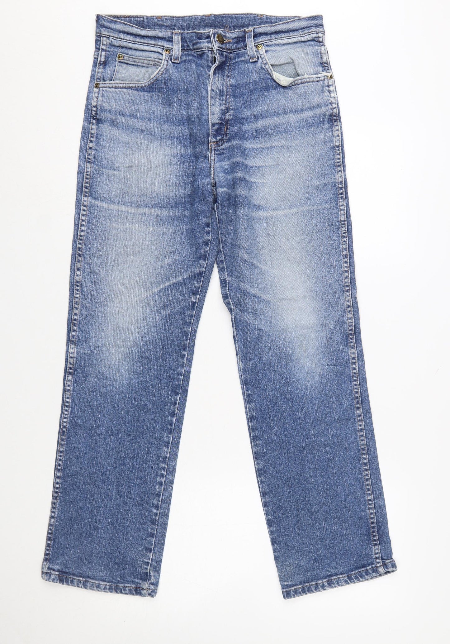 Wrangler Men’s Blue Regular Fit Straight Jeans W32 L30