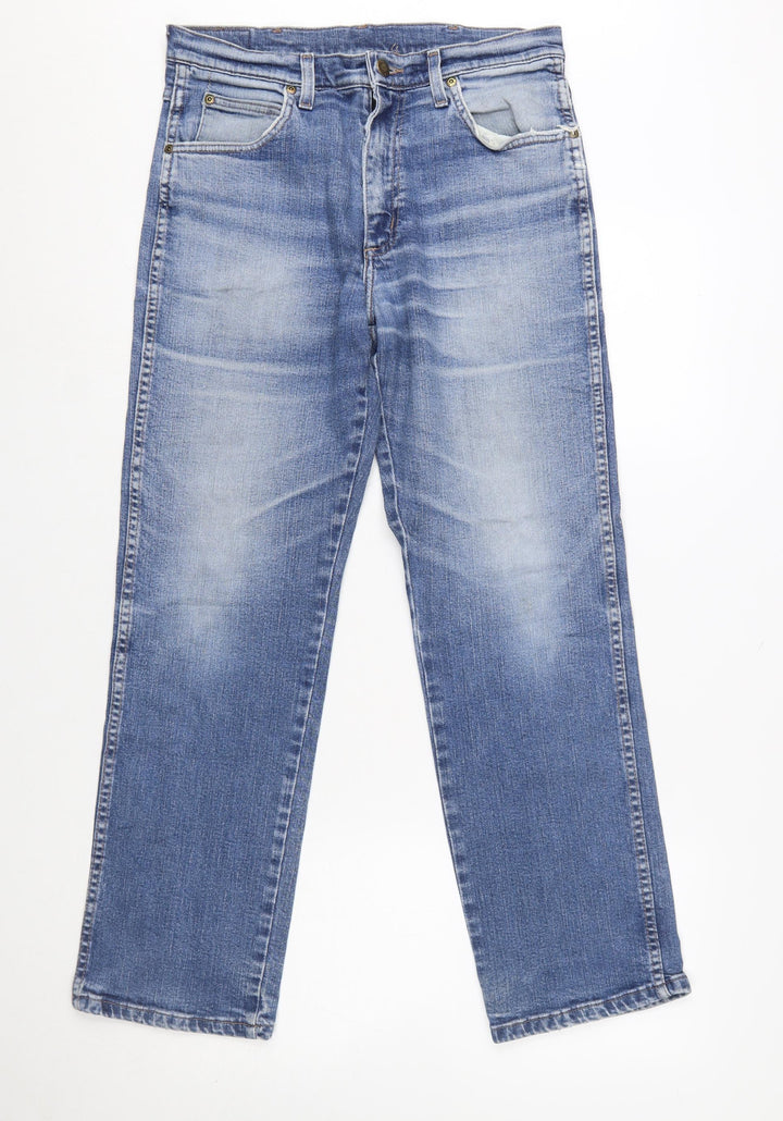 Wrangler Men’s Blue Regular Fit Straight Jeans W32 L30