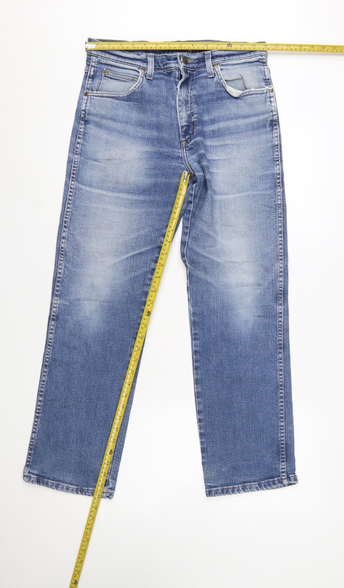 Wrangler Men’s Blue Regular Fit Straight Jeans W32 L30