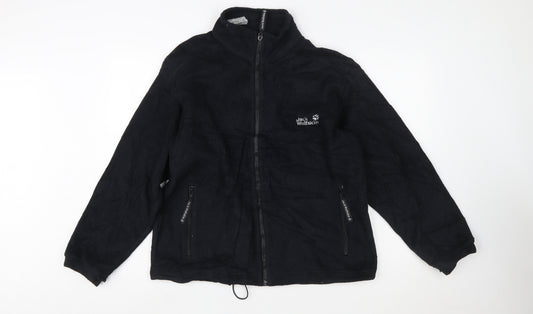 Jack Wolfskin Men's Black Fleece Full Zip Outdoor Jacket Size L