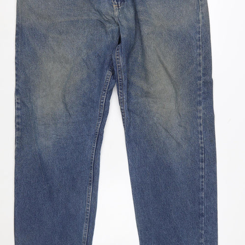 Wrangler Men's Blue 38x30 Straight Denim Jeans Classic Fit