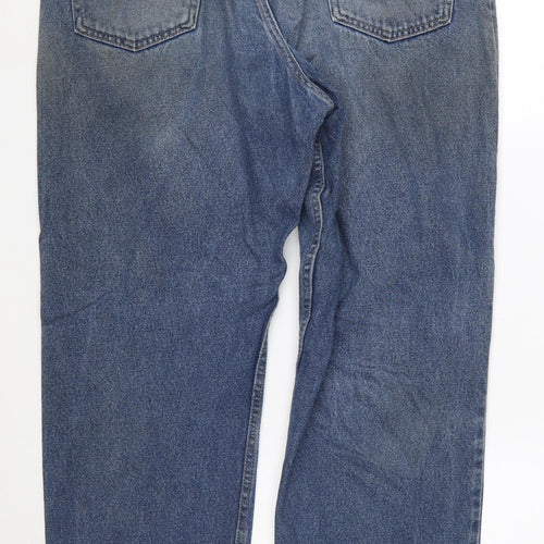 Wrangler Men's Blue 38x30 Straight Denim Jeans Classic Fit