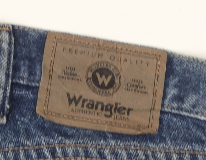Wrangler Men's Blue 38x30 Straight Denim Jeans Classic Fit