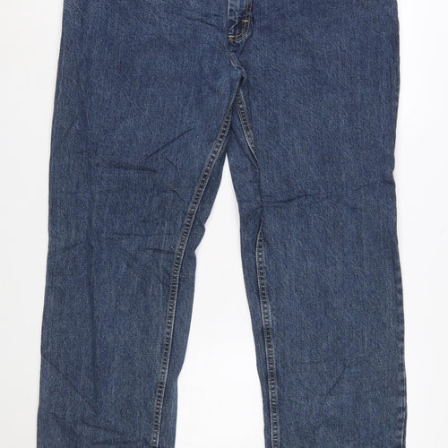 Lee Men's Blue Straight Leg Regular Fit Denim Jeans 40W 32L