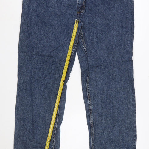 Lee Men's Blue Straight Leg Regular Fit Denim Jeans 40W 32L