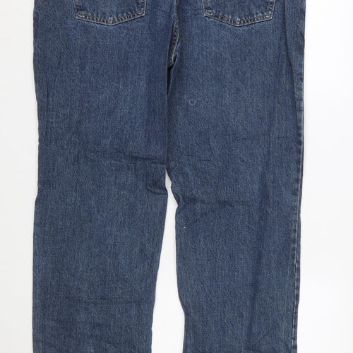 Lee Men's Blue Straight Leg Regular Fit Denim Jeans 40W 32L