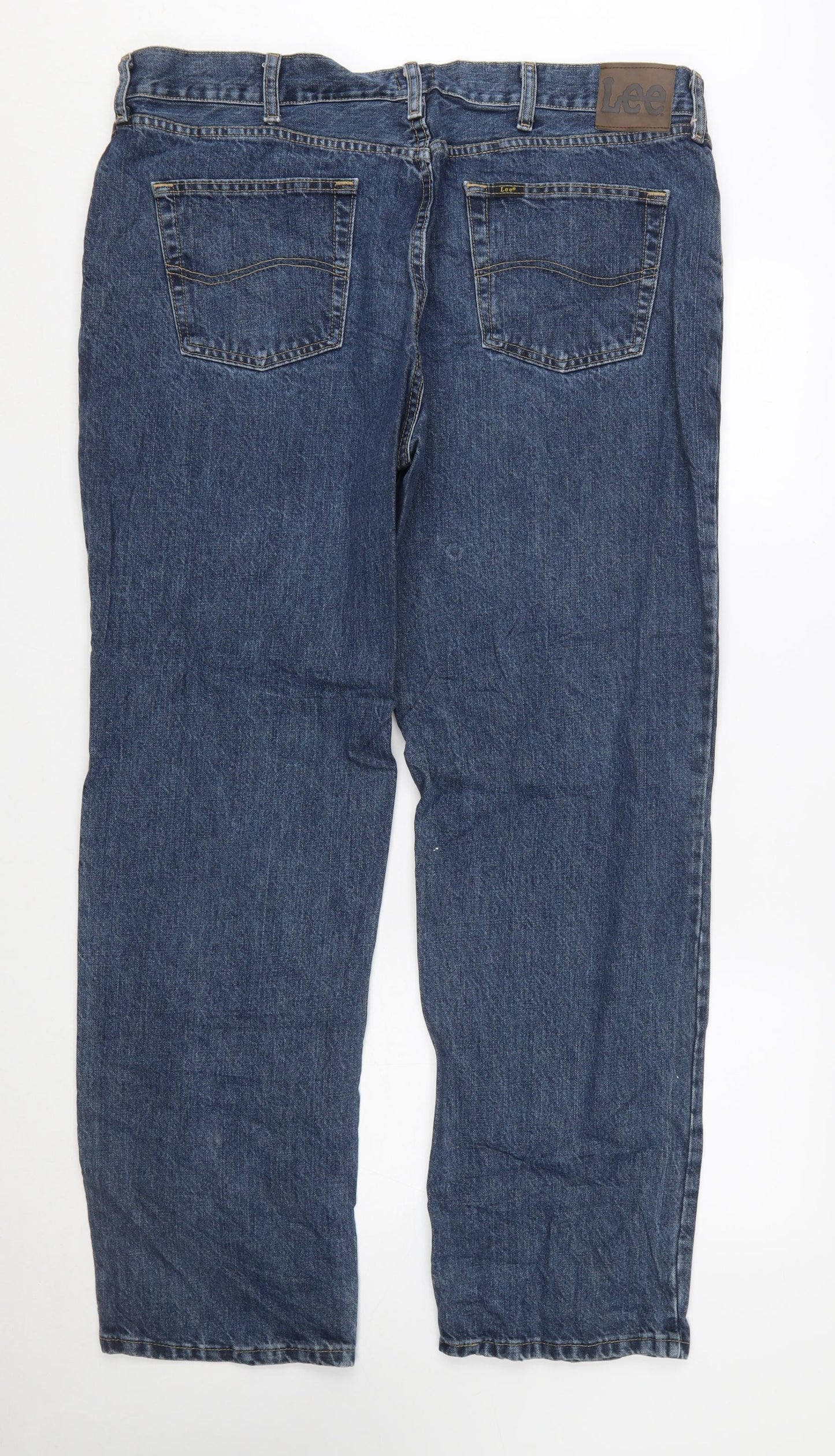 Lee Men's Blue Straight Leg Regular Fit Denim Jeans 40W 32L