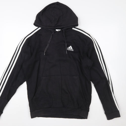 Adidas Men's Black Pullover Hoodie Size S Sports Fleece