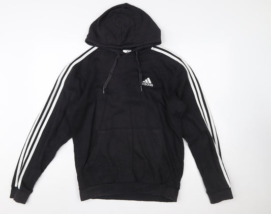 Adidas Men's Black Pullover Hoodie Size S Sports Fleece