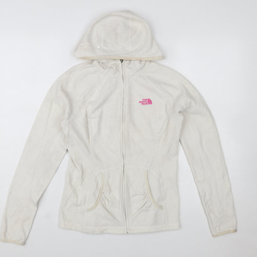 The North Face Women's Beige Full Zip Hoodie S Fleece Outdoor