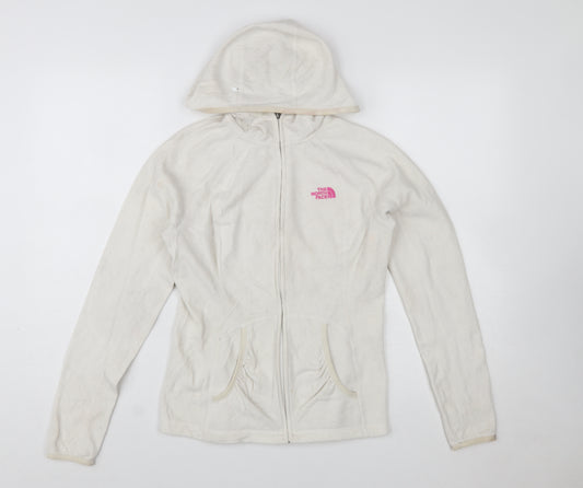 The North Face Women's Beige Full Zip Hoodie S Fleece Outdoor