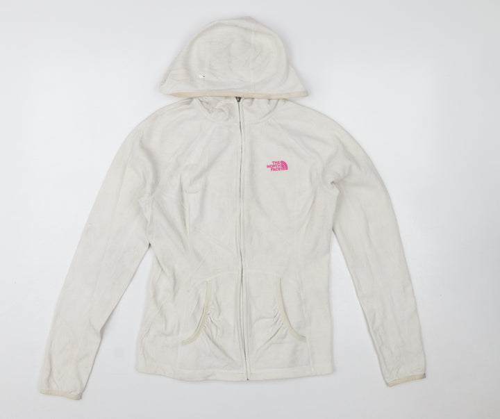 The North Face Women's Beige Full Zip Hoodie S Fleece Outdoor
