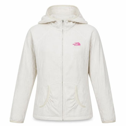 The North Face Women's Beige Full Zip Hoodie S Fleece Outdoor