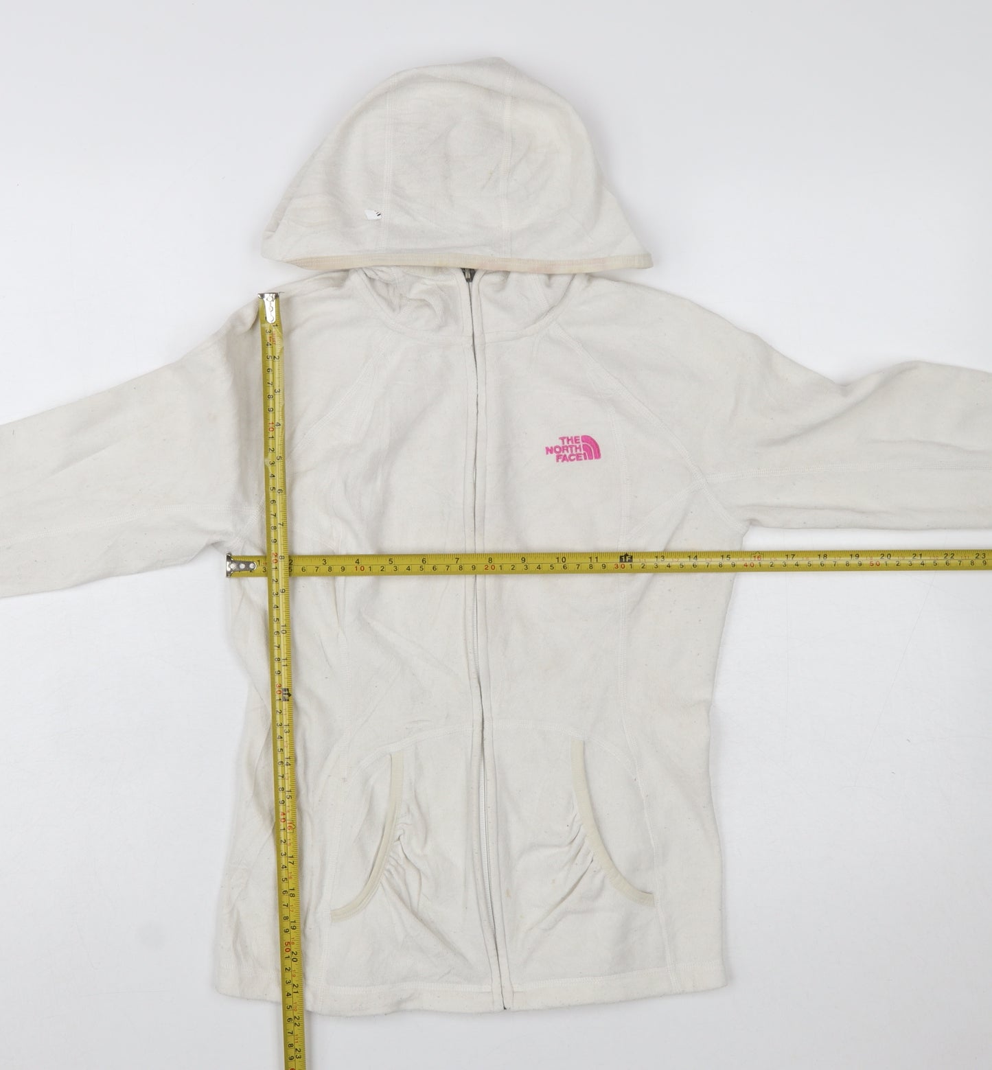 The North Face Women's Beige Full Zip Hoodie S Fleece Outdoor