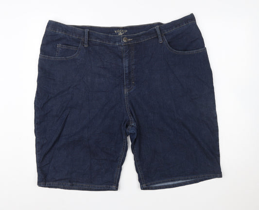 Lee Riders Women's Blue Denim Bermuda Shorts Size 24W Plus