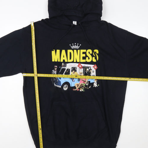 Just Hoods Mens Black XL Pullover Hoodie Madness Summer 2022 Graphic