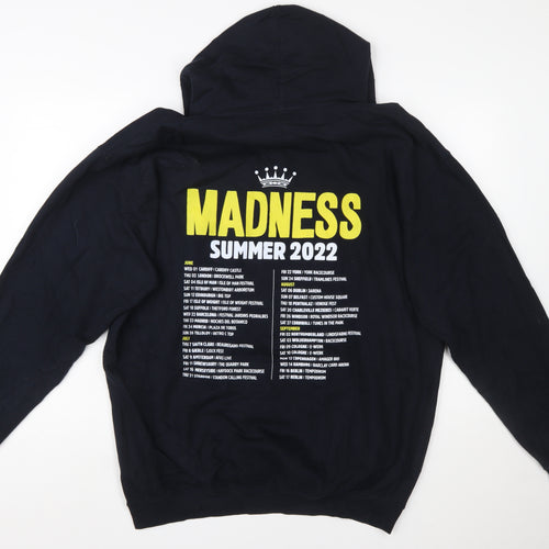 Just Hoods Mens Black XL Pullover Hoodie Madness Summer 2022 Graphic