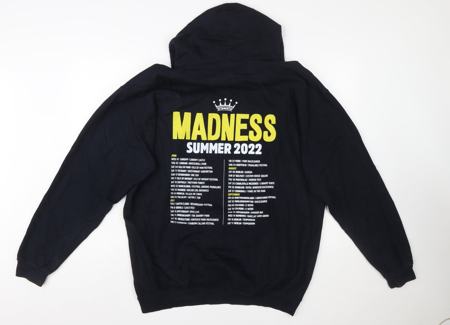 Just Hoods Mens Black XL Pullover Hoodie Madness Summer 2022 Graphic