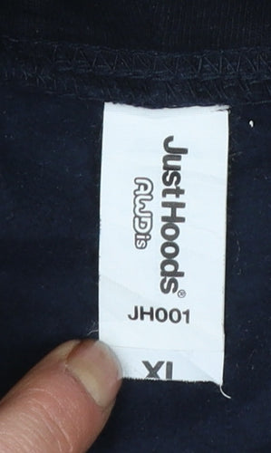 Just Hoods Mens Black XL Pullover Hoodie Madness Summer 2022 Graphic