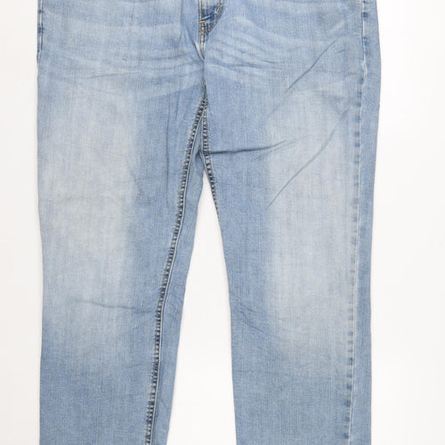 Levi Strauss Signature Men Light Blue Athletic Fit Jeans 38x32