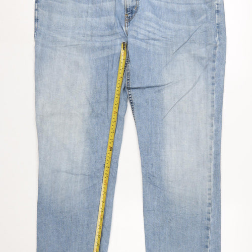 Levi Strauss Signature Men Light Blue Athletic Fit Jeans 38x32