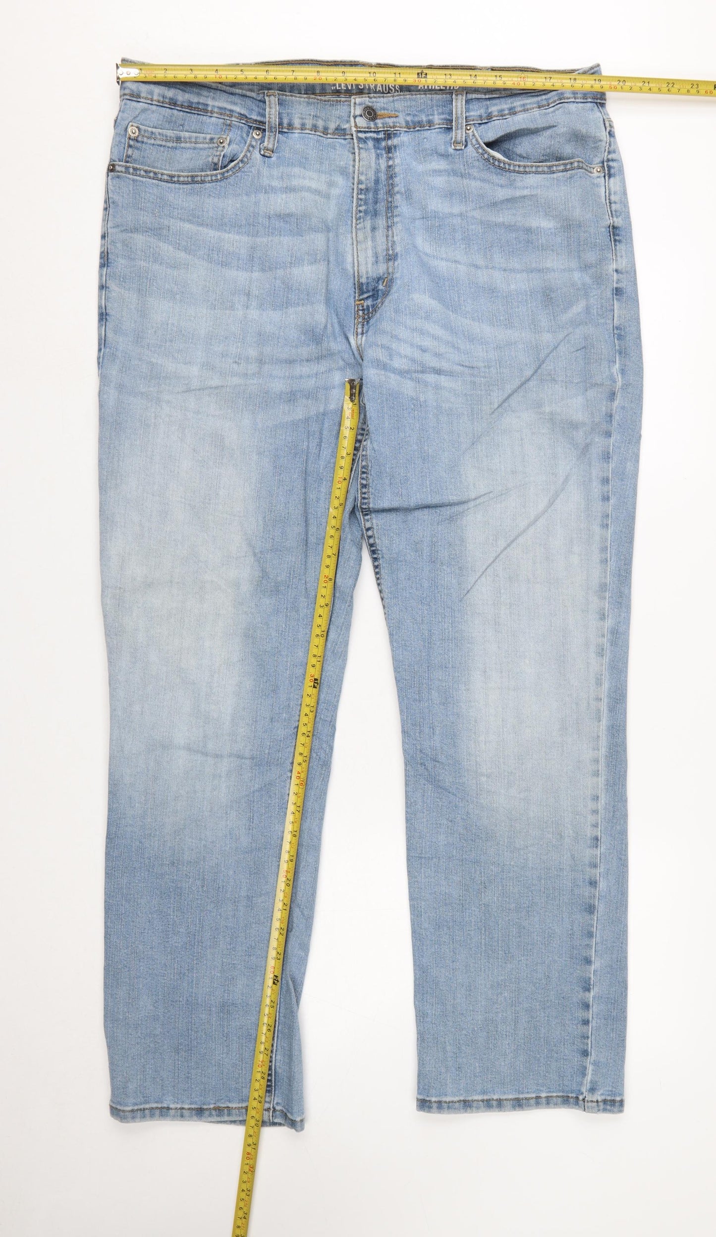 Levi Strauss Signature Men Light Blue Athletic Fit Jeans 38x32
