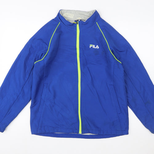Fila Women's Blue Lightweight Windbreaker Jacket L 14/16 Polyester