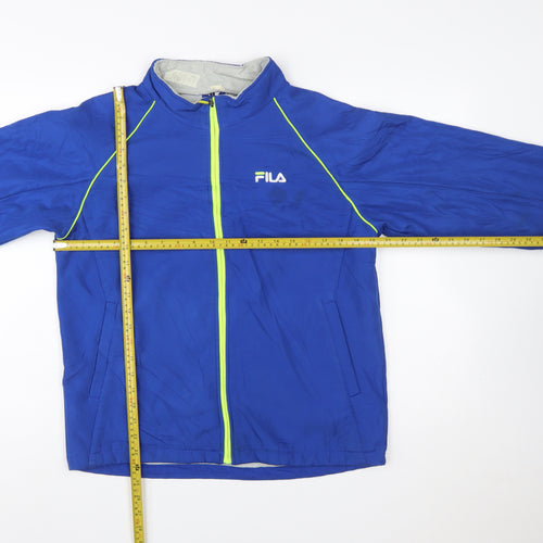 Fila Women's Blue Lightweight Windbreaker Jacket L 14/16 Polyester
