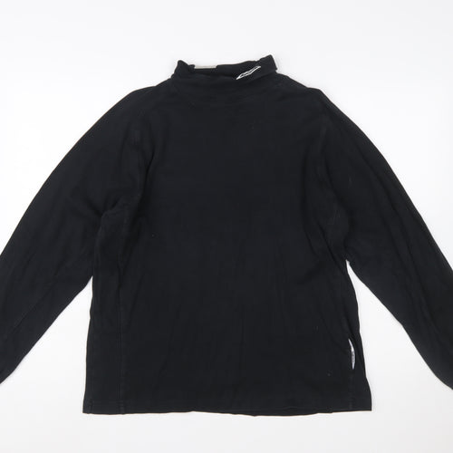 Umbro Men’s Black Roll Neck Long Sleeve Cotton T-Shirt Size S