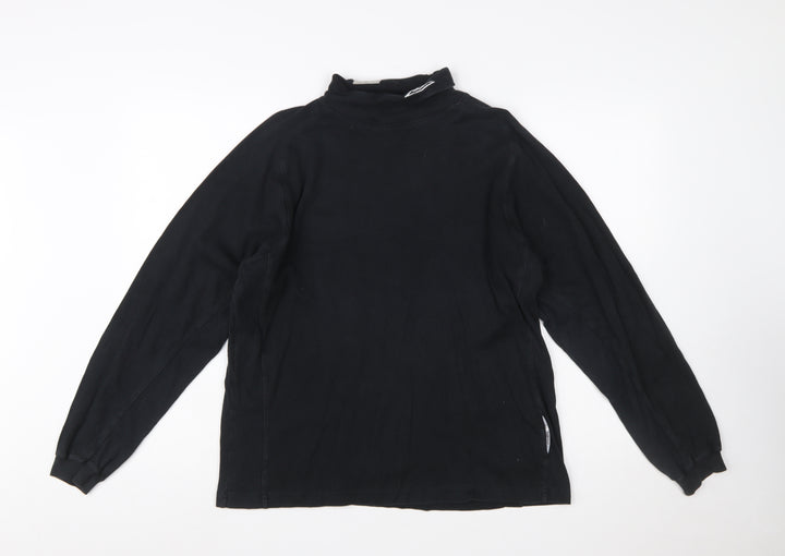 Umbro Men’s Black Roll Neck Long Sleeve Cotton T-Shirt Size S