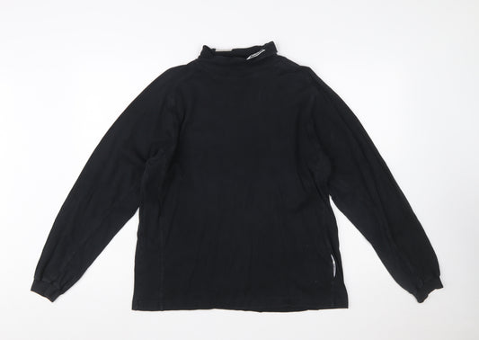 Umbro Men’s Black Roll Neck Long Sleeve Cotton T-Shirt Size S