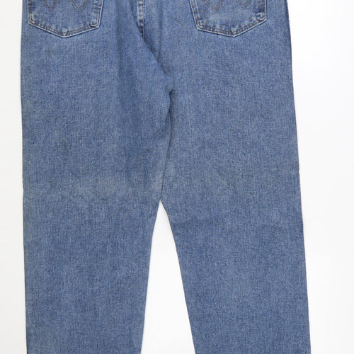 Wrangler Men's Blue Straight Leg Denim Jeans Size 40x29 Regular Fit